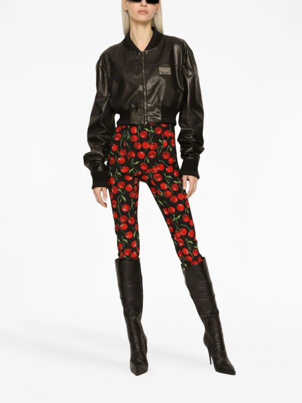 Dolce & Gabbana  high-waisted cherry-print leggings - Image 3