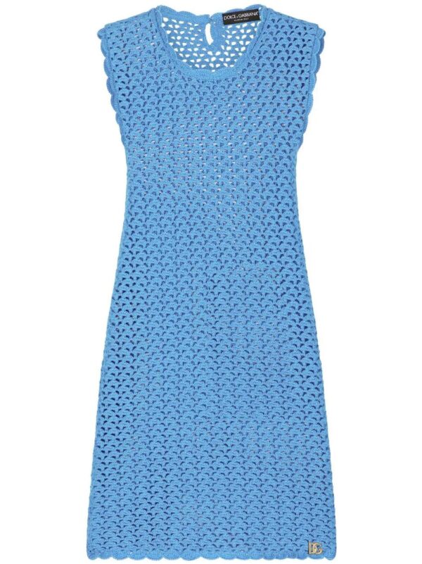 Dolce & Gabbana  sleeveless crochet-knit minidress