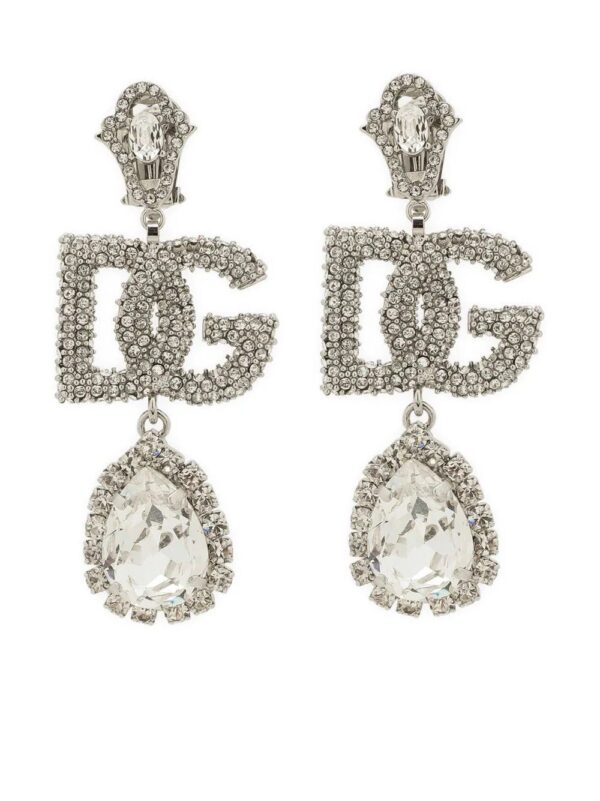 Dolce & Gabbana  DG logo crystal-embellished earrings