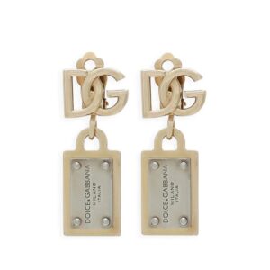 Dolce & Gabbana  logo-lettering drop earrings