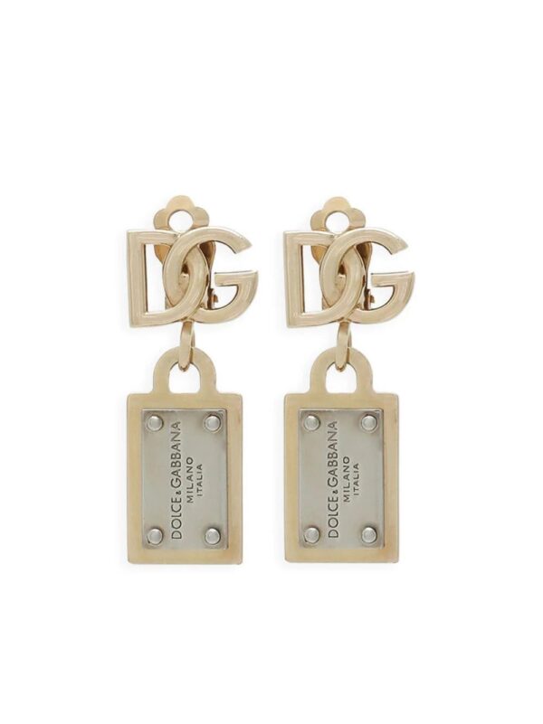 Dolce & Gabbana  logo-lettering drop earrings