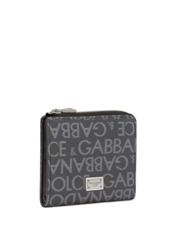 Dolce & Gabbana logo-plaque jacquard wallet - Image 3