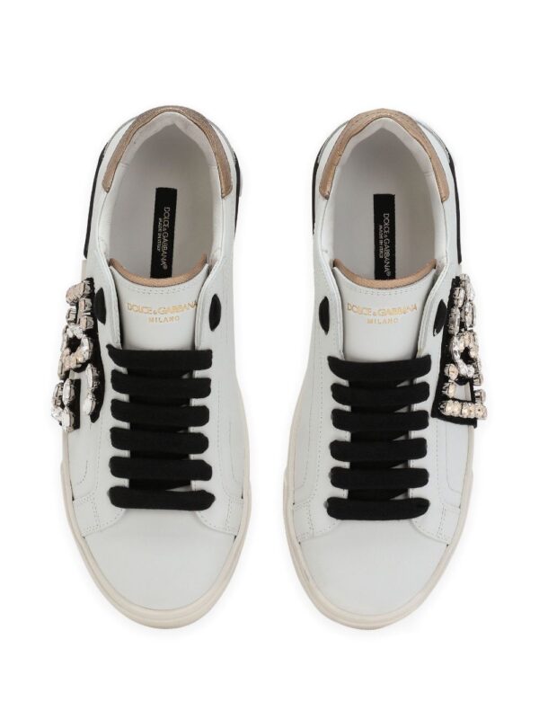 Dolce & Gabbana Portofino rhinestone-embellished sneakers - Image 4