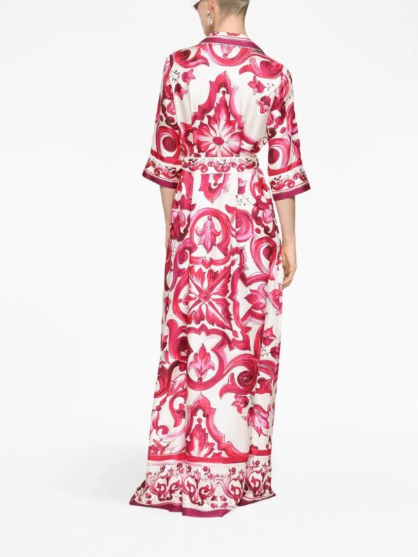 Dolce & Gabbana  Majolica V-neck maxidress - Image 4