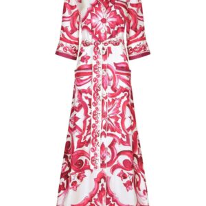 Dolce & Gabbana  Majolica V-neck maxidress