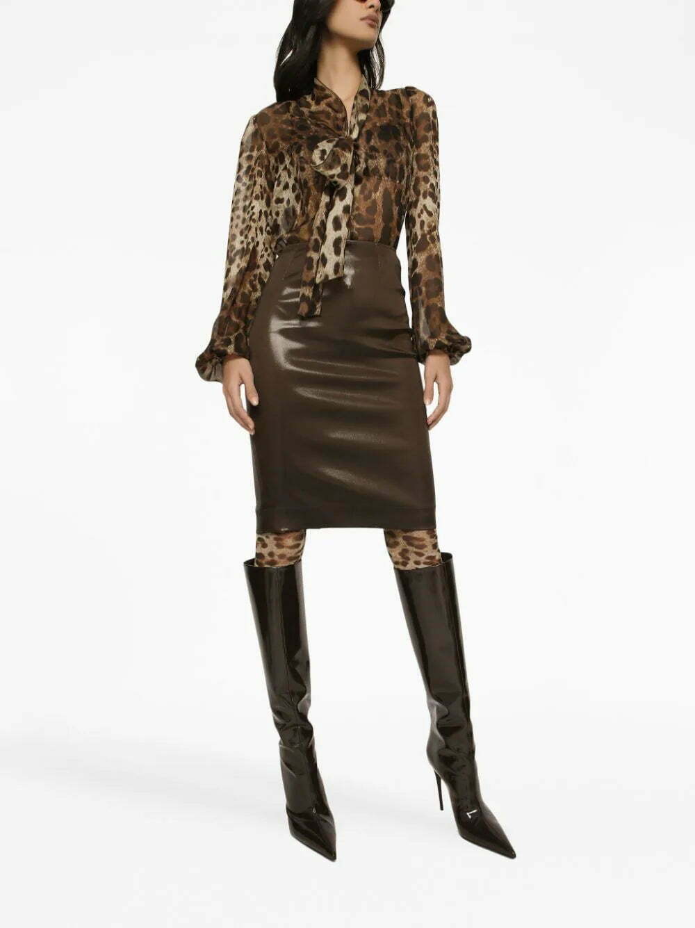 Dolce & Gabbana leopard-print silk blouse - Image 2