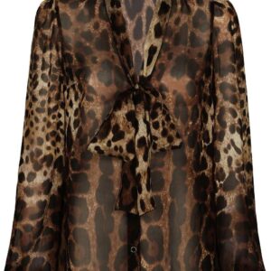 Dolce & Gabbana  leopard-print silk blouse