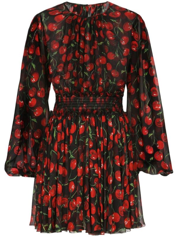 Dolce & Gabbana  cherry-print silk minidress