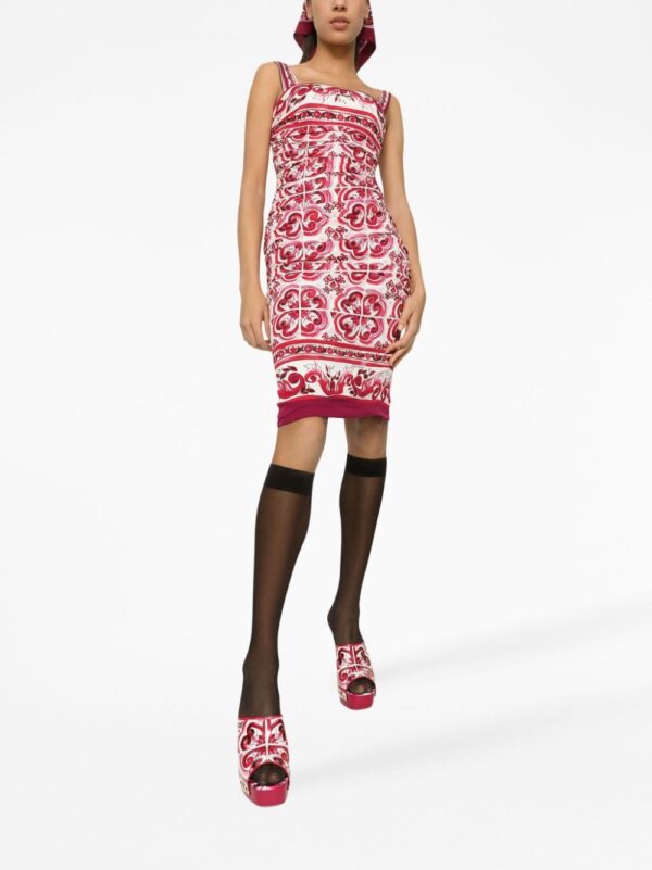Dolce & Gabbana Majolica-print midi dress - Image 3