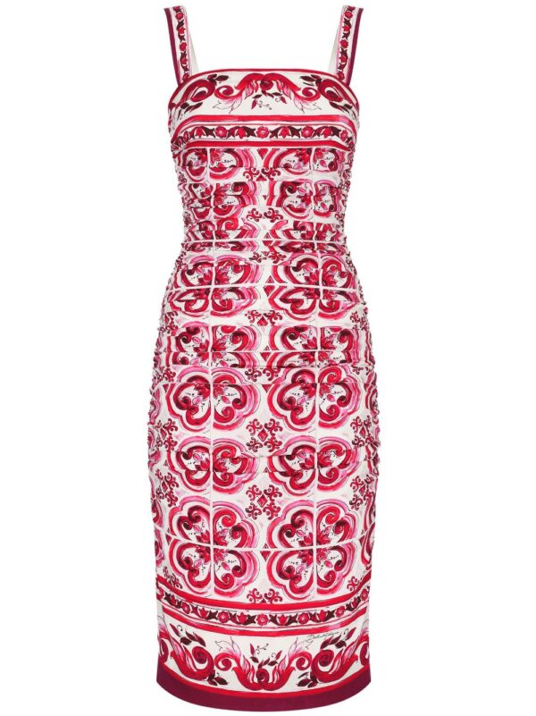 Dolce & Gabbana Majolica-print midi dress