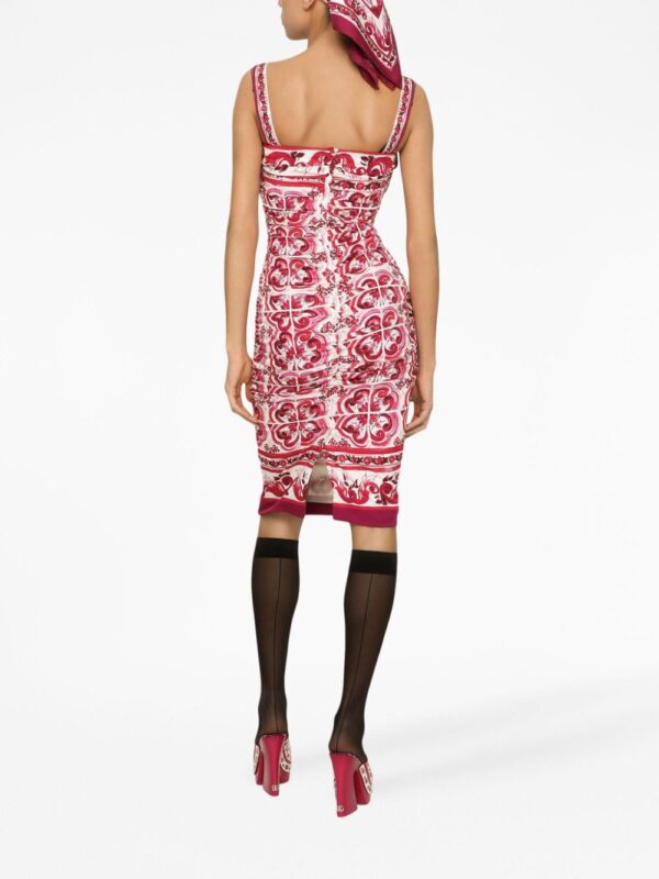 Dolce & Gabbana Majolica-print midi dress - Image 2