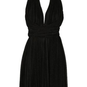 Dolce & Gabbana plissé halterneck minidress