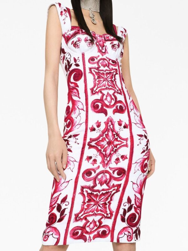 Dolce & Gabbana graphic-print sleeveless dress - Image 5