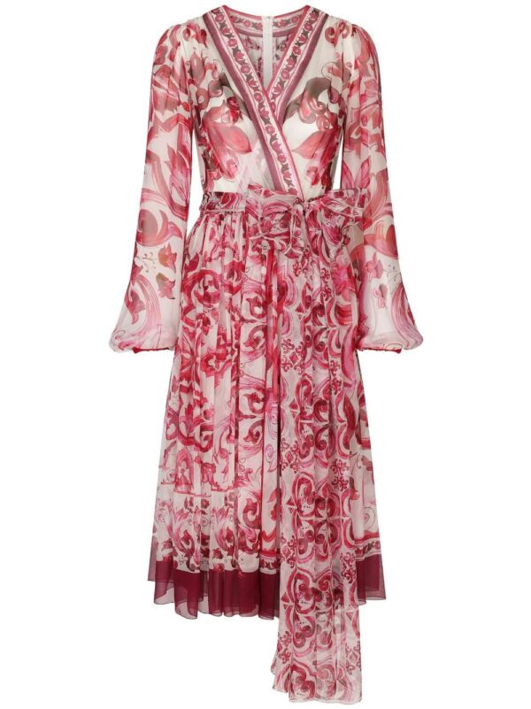 Dolce & Gabbana  Majolica-print silk-chiffon dress
