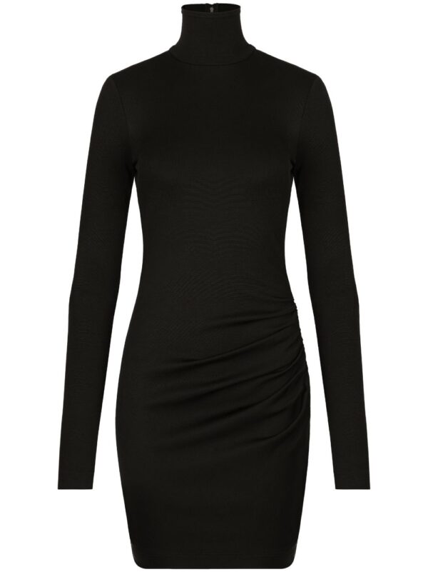 Dolce & Gabbana ruched high-neck minidress