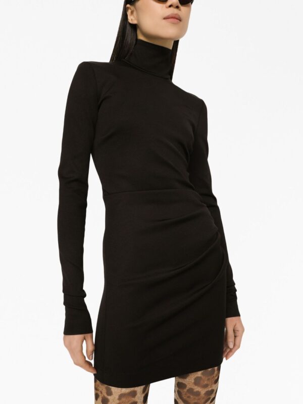 Dolce & Gabbana ruched high-neck minidress - Image 5