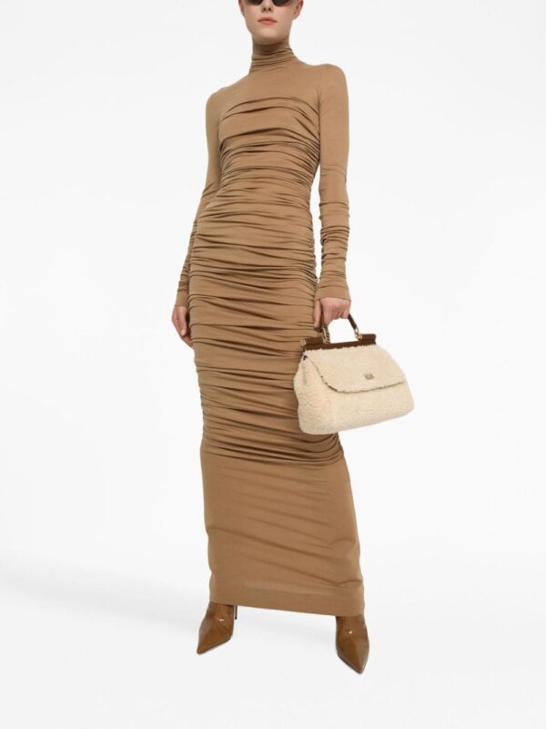 Dolce & Gabbana ruched stretch-wool maxi dress - Image 5