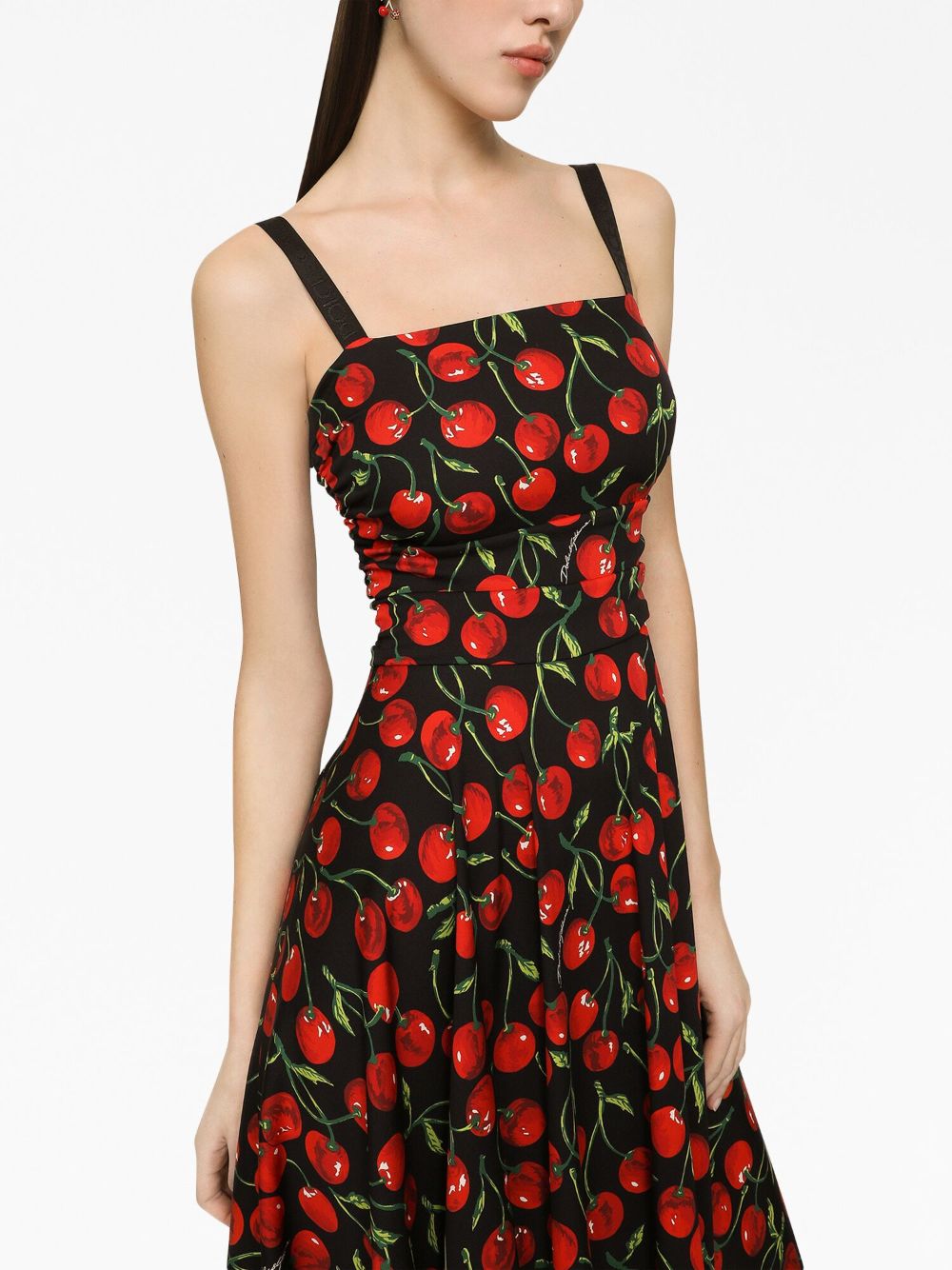 Dolce & Gabbana graphic-print square-neck dress - Image 4