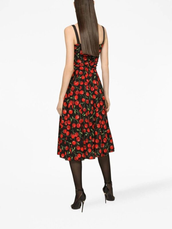 Dolce & Gabbana  graphic-print square-neck dress - Image 3