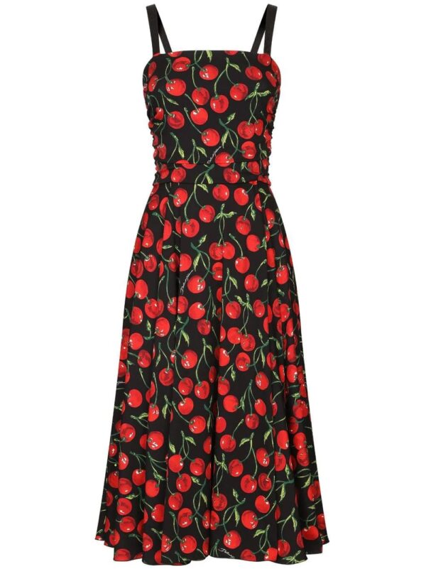 Dolce & Gabbana  graphic-print square-neck dress