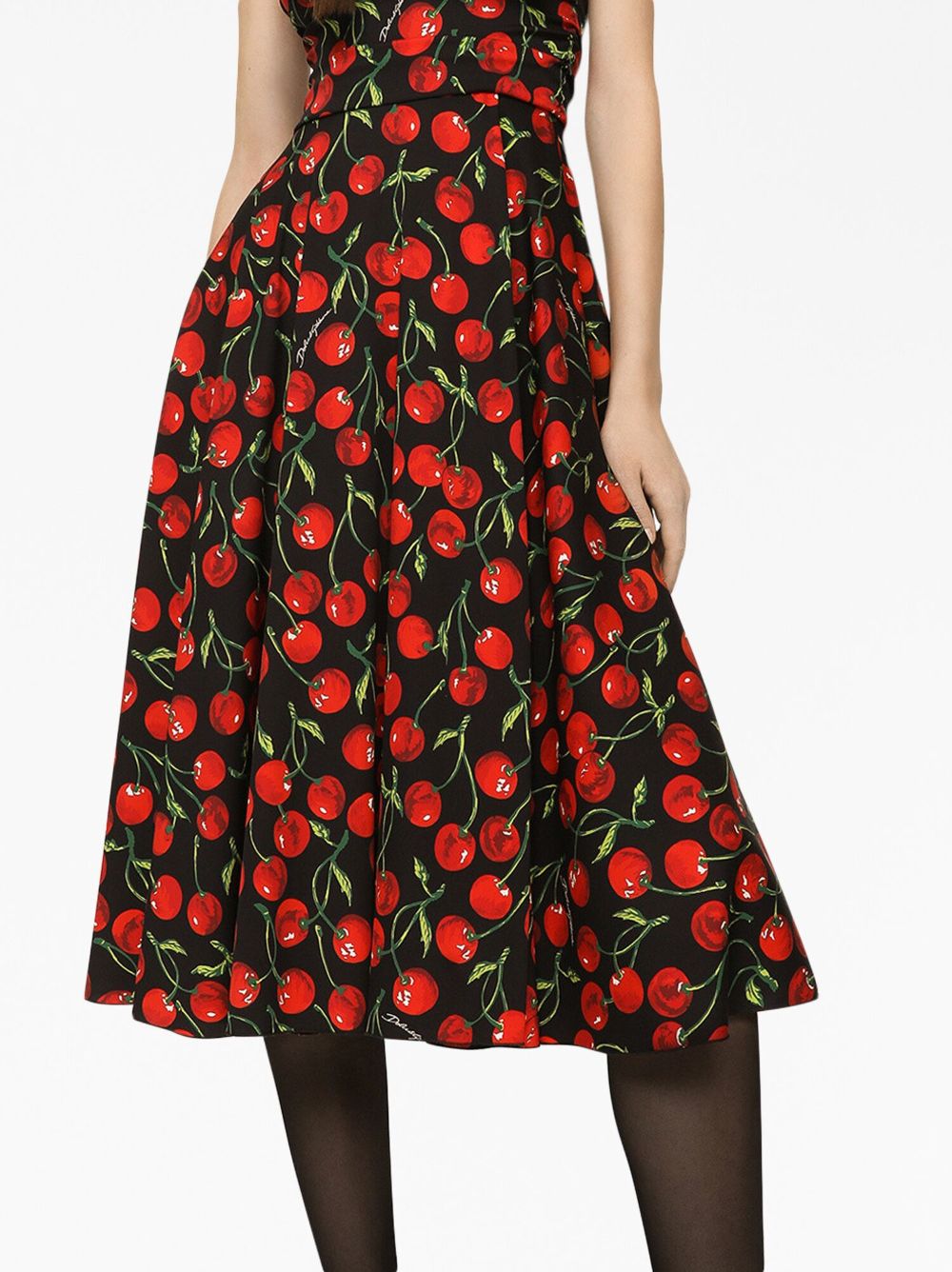 Dolce & Gabbana graphic-print square-neck dress - Image 5