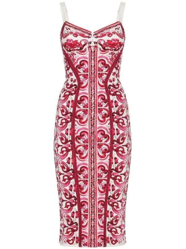 Dolce & Gabbana  Majolica-print corset dress