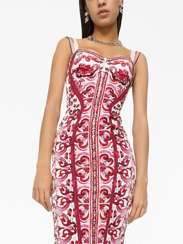 Dolce & Gabbana Majolica-print corset dress - Image 5