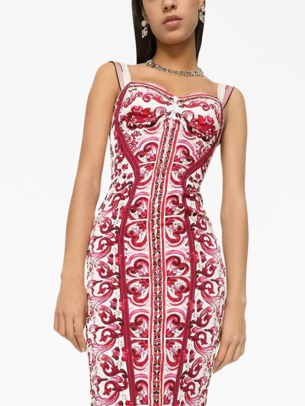 Dolce & Gabbana  Majolica-print corset dress - Image 3
