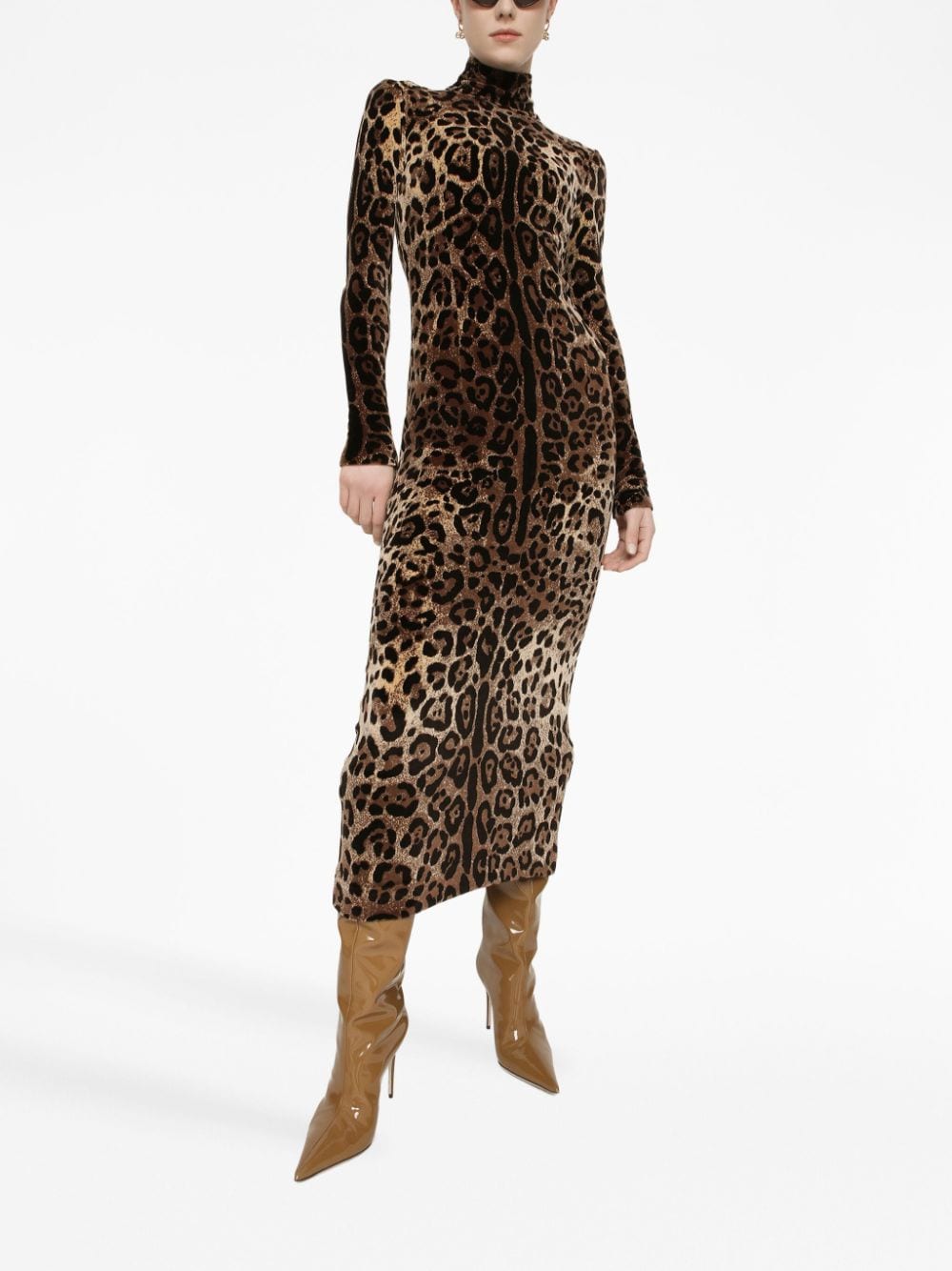 Dolce & Gabbana leopard-print mid-length dress - Image 5