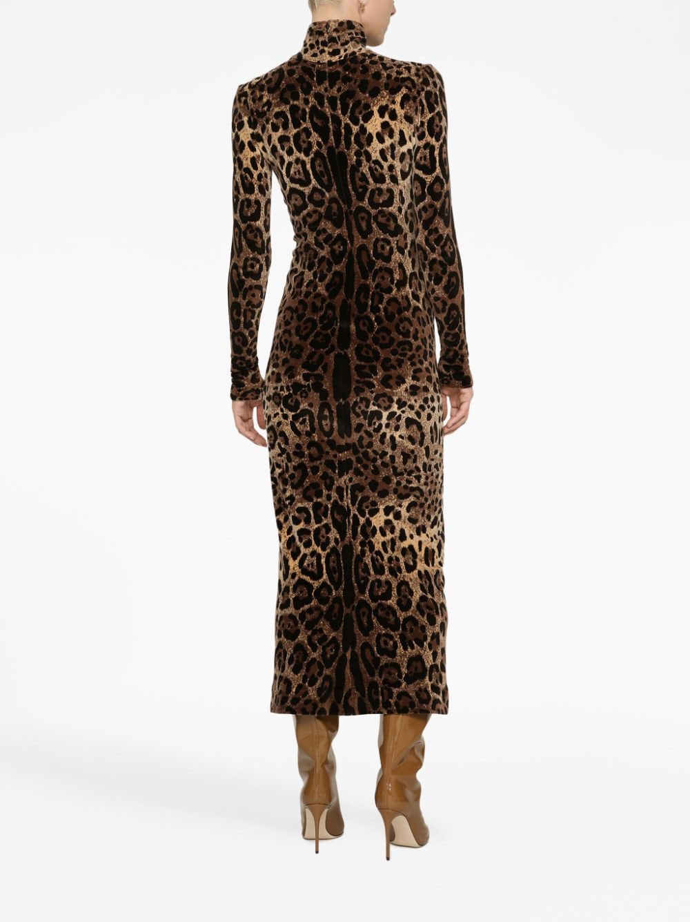 Dolce & Gabbana leopard-print mid-length dress - Image 3