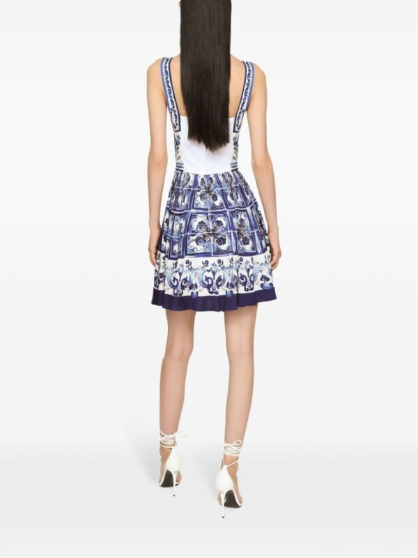 Dolce & Gabbana Majolica-print bustier minidress - Image 4