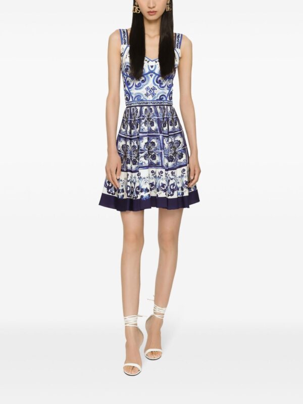 Dolce & Gabbana Majolica-print bustier minidress - Image 2