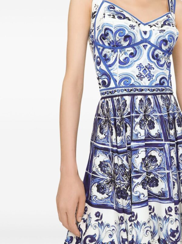 Dolce & Gabbana Majolica-print bustier minidress - Image 5