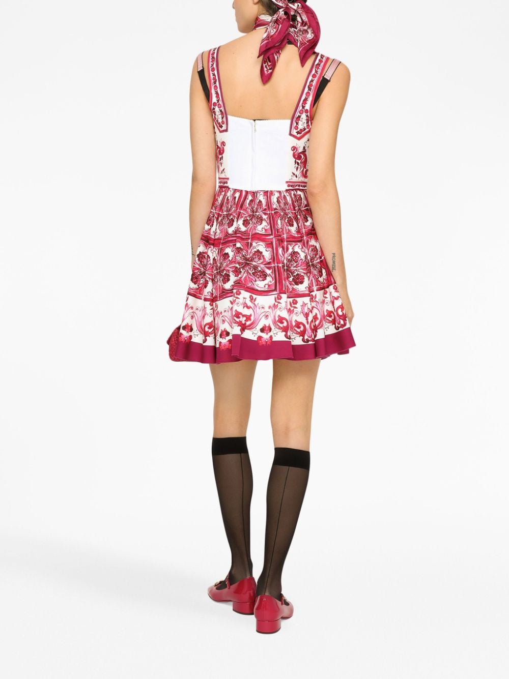 Dolce & Gabbana graphic-print sleeveless dress - Image 3