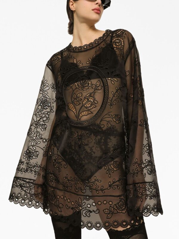 Dolce & Gabbana semi-sheer lace dress - Image 4
