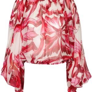 Dolce & Gabbana Majolica print silk blouse