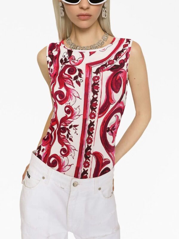 Dolce & Gabbana  Majolica print tank top - Image 4