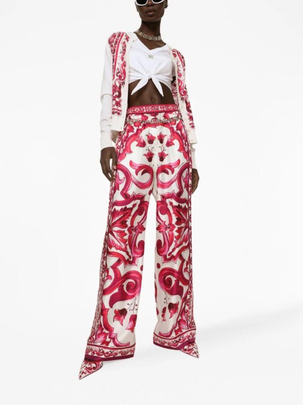 Dolce & Gabbana  logo-embroidered tie-waist T-shirt - Image 2