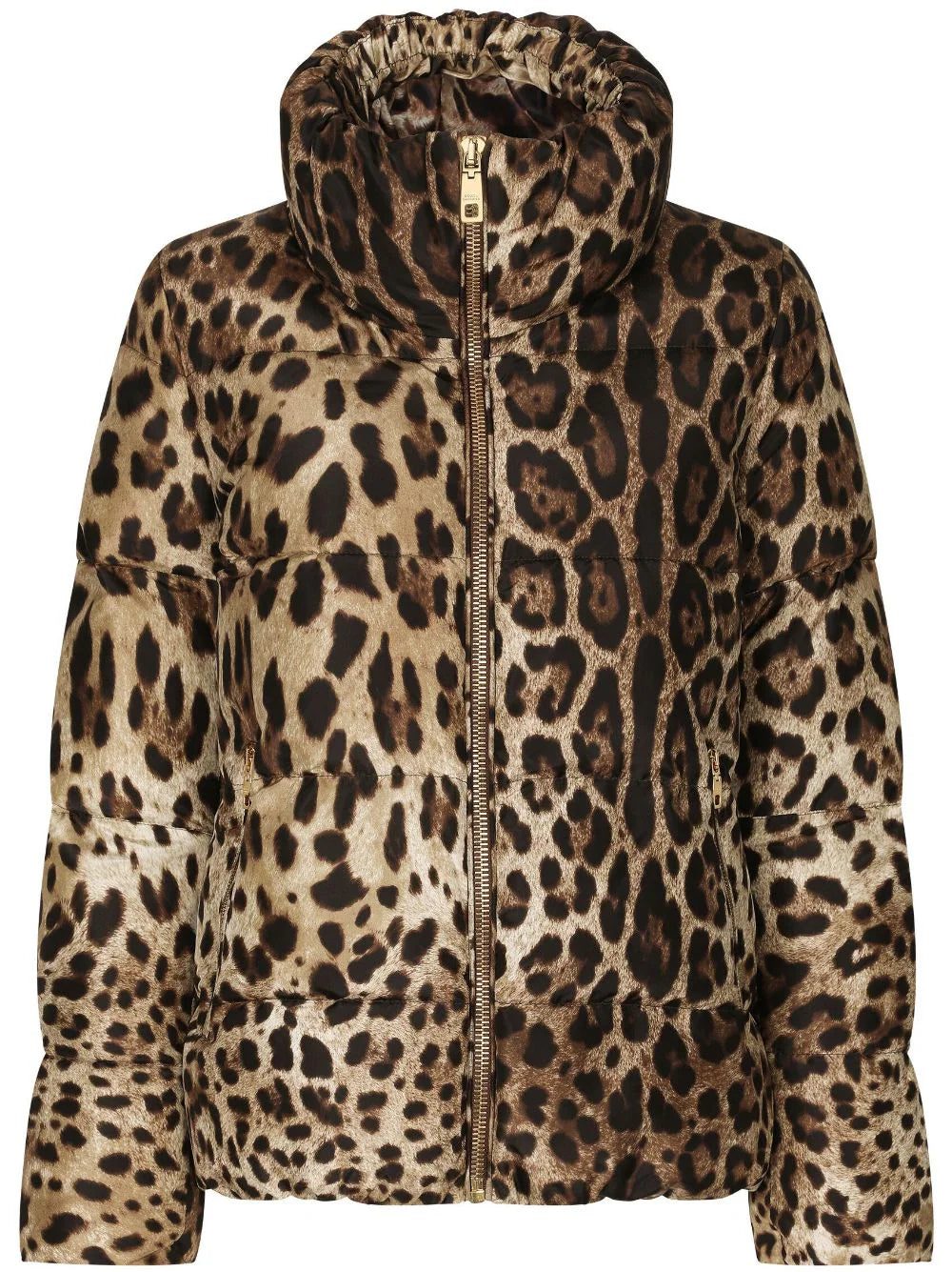 Dolce & Gabbana leopard-print padded jacket