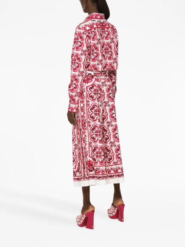Dolce & Gabbana  Majolica-print cropped culottes - Image 4