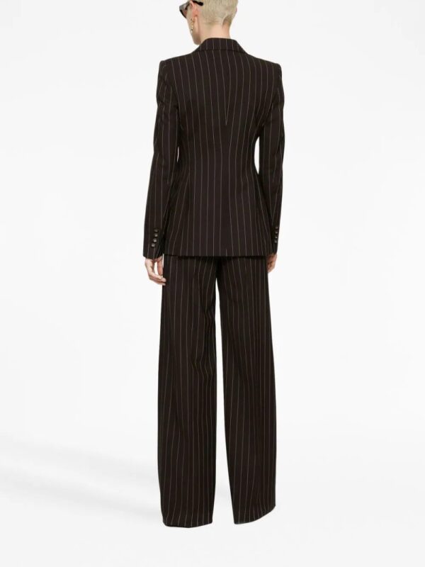 Dolce & Gabbana  pinstripe-print wide-leg trousers - Image 4