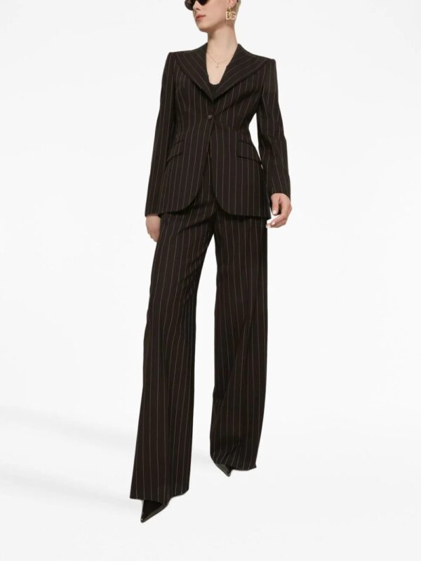Dolce & Gabbana  pinstripe-print wide-leg trousers - Image 3