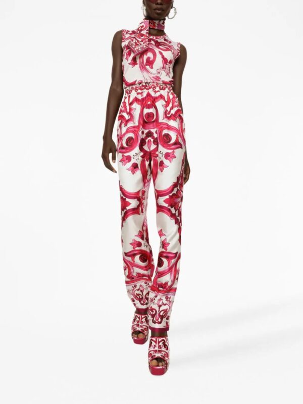 Dolce & Gabbana  Maiolica-print silk tank top - Image 3
