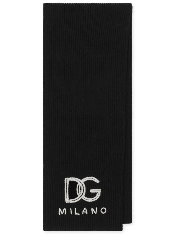Dolce & Gabbana  logo-embroidered cashmere scarf