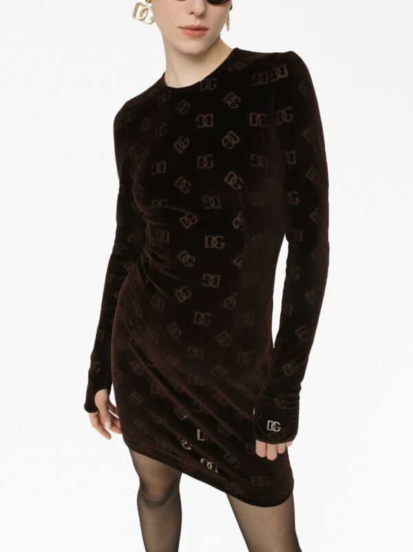 Dolce & Gabbana monogram-jacquard cotton minidress - Image 5