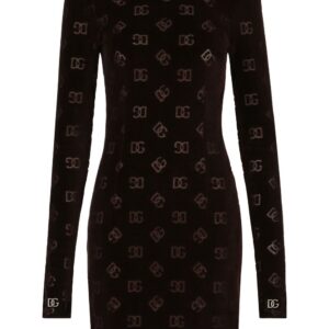 Dolce & Gabbana monogram-jacquard cotton minidress