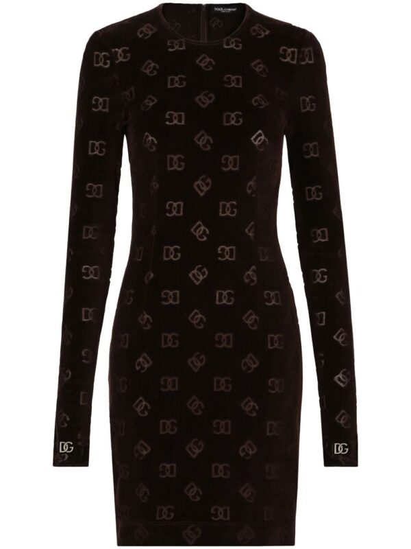Dolce & Gabbana monogram-jacquard cotton minidress