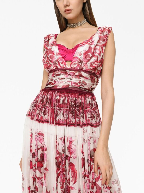 Dolce & Gabbana Majolica-print maxi dress - Image 3