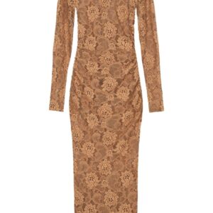 Dolce & Gabbana Chantilly-lace semi-sheer midi dress