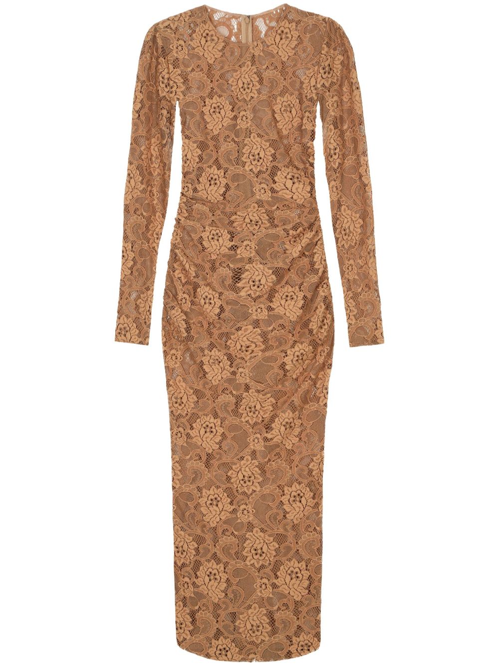 Dolce & Gabbana Chantilly-lace semi-sheer midi dress